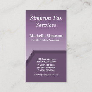 Geo Tech Business Card, Eggplant Visitenkarte