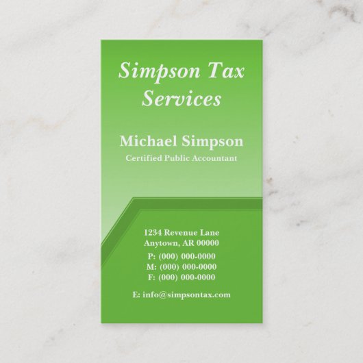 Geo Tech Business Card, Kelly Green Visitenkarte (Vorderseite)