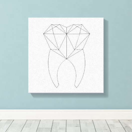 Geo Tooth Leinwanddruck (Insitu (Holzboden))