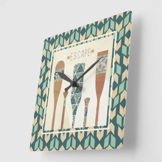 Geo VI | Flucht Quadratische Wanduhr (Winkel)