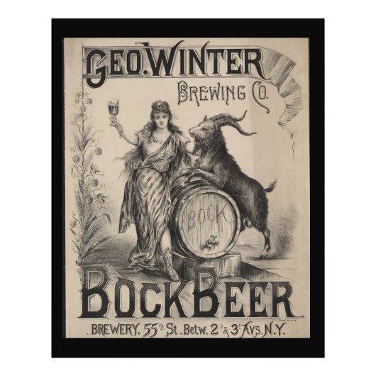 Geo. Winter Brewing Co. Bockbier. Brauerei 55th St Fotodruck (Vorne)