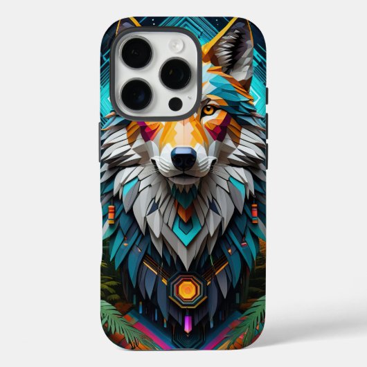 Geo Wolf Case-Mate iPhone Hülle (Rückseite)