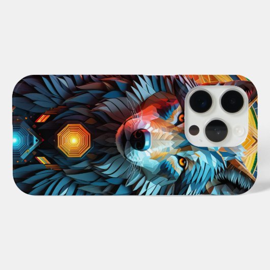 Geo Wolf Case-Mate iPhone Hülle (Rückseite (Horizontal))