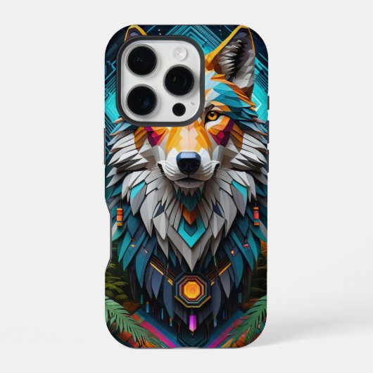 Geo Wolf iPhone Hülle (Rückseite)