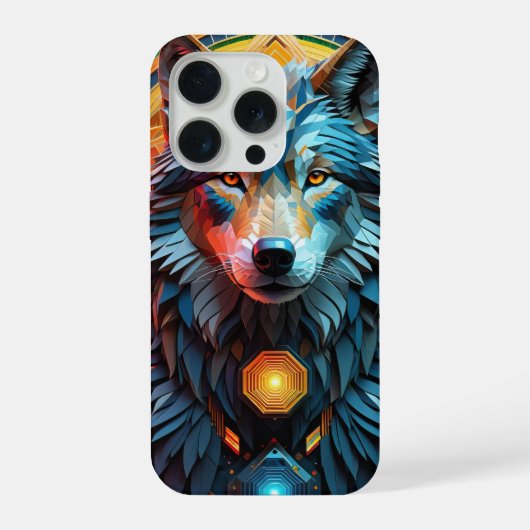 Geo Wolf iPhone Hülle (Rückseite)