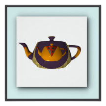 Geo Yellow Lila Double Teapot
