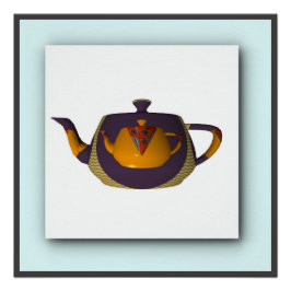 Geo Yellow Lila Double Teapot Poster
