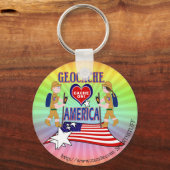 GEOCACHE AMERICA GEOCACHING SCHLÜSSELANHÄNGER (Vorderseite)