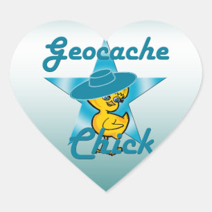 Geocache Chick #7 Herz-Aufkleber