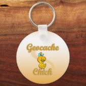 Geocache Chick Schlüsselanhänger (Vorderseite)