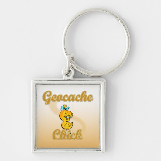 Geocache Chick Schlüsselanhänger (Vorne)