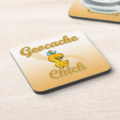 Geocache Chick Untersetzer (Linke Seite)