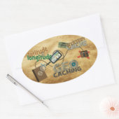 Geocache Fieber Ovaler Aufkleber (Umschlag)