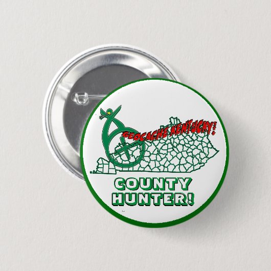 GEOCACHE KENTUCKY LANDKREIS HUNTER BUTTON (Vorne & Hinten)
