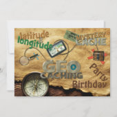 Geocache-Party Einladung - Anpassen (Vorderseite)