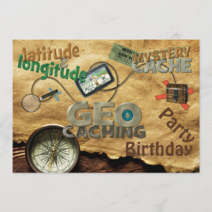 Geocache-Party Einladung - Anpassen