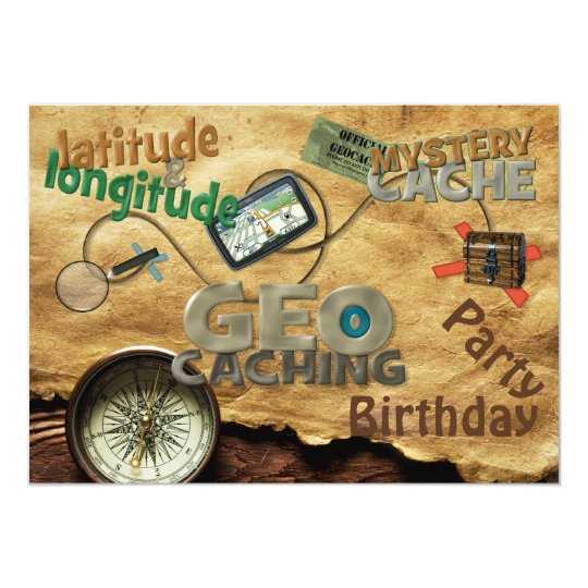 Geocache Party Einladung fertigen Sie besonders Zazzle.de