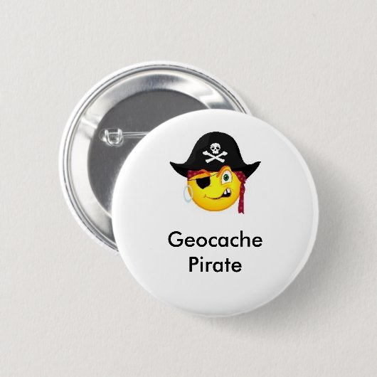 Geocache Pirat GeoSwag Button (Vorne & Hinten)