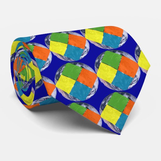 GeoCache Welt Krawatte (Gerollt)