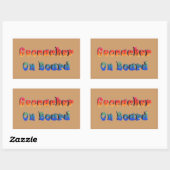 Geocacher an Bord Rechteckiger Aufkleber (Blatt)