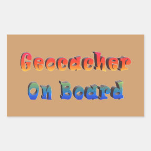 Geocacher an Bord Rechteckiger Aufkleber