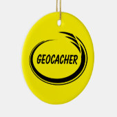 Geocacher Black Splash Keramik Ornament (Rechts)