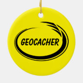 Geocacher Black Splash Keramik Ornament (Hinten)