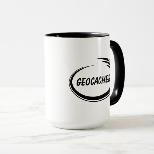 Geocacher Black Splash Tasse (VorderseiteRechts)