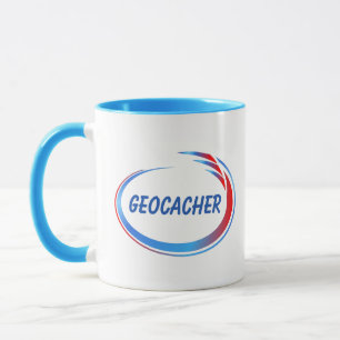 Geocacher Blue und Red Splash Tasse
