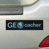 Geocacher Erde mit Flaggen Geocaching Autoaufkleber (Auf Auto)