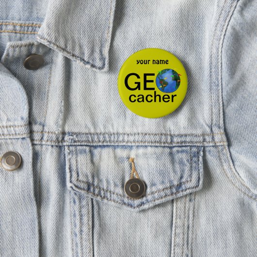Geocacher ErdeGeocaching individueller Name Button (Beispiel)