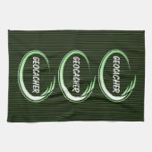 Geocacher Green Splash Geschirrtuch (Horizontal)
