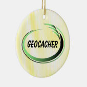 Geocacher Green Splash Keramik Ornament (Rechts)