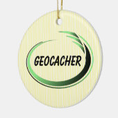 Geocacher Green Splash Keramik Ornament (Links)