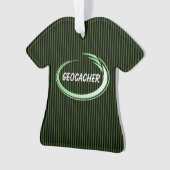 Geocacher Green Splash Ornament (Vorderseite)