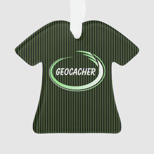 Geocacher Green Splash Ornament (Vorderseite)