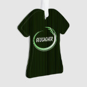 Geocacher Green Splash Ornament (Vorderseite)