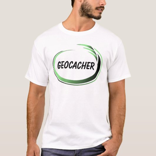 Geocacher Green Splash T - Shirt (Vorderseite)