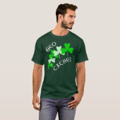 Geocacher-Kleeblätter T-Shirt (Vorne ganz)