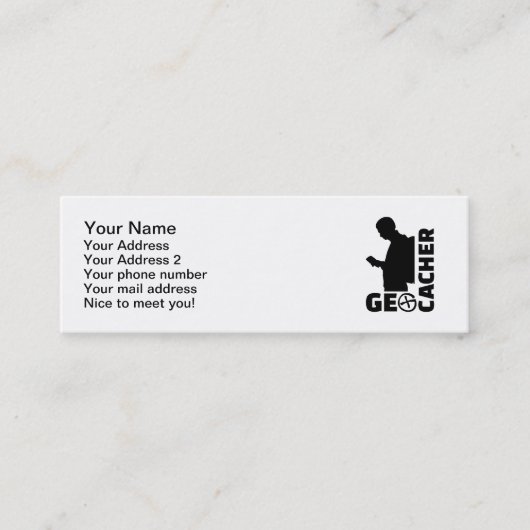 Geocacher Mini Visitenkarte (Vorderseite)