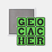 Geocacher, Navigation Hobby Magnet (Vorderseite/Rückseite)