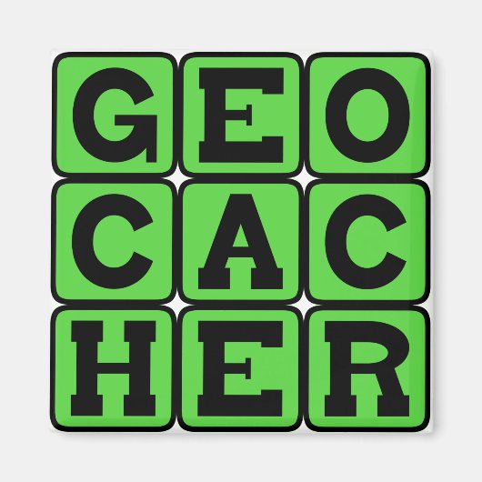 Geocacher, Navigation Hobby Magnet (Vorne)