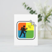 GeoCacher Postkarte (Stehend Vorderseite)