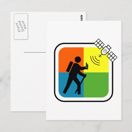 GeoCacher Postkarte (Vorne/Hinten)