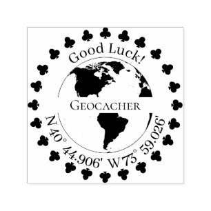 Geocacher-Signatur und GPS-Koordinaten Clou Permastempel