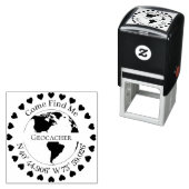 Geocacher Signature and GPS koordiniert Herz Permastempel (Beispiel)