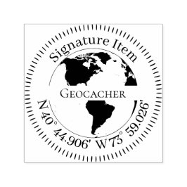 Geocacher Signature und GPS koordinieren Ticks Permastempel