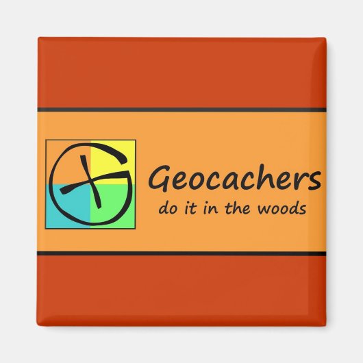 Geocacher tun es im Wald Magnet (Vorne)