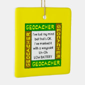 Geocacher verlor den Geist in Grün Keramikornament (Rechts)