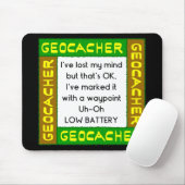 Geocacher verlor den Geist in Grün Mousepad (Mit Mouse)